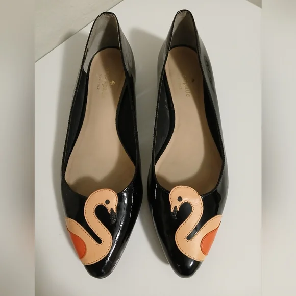 Kate Spade Black Flamingo Flats - Picture 14 of 14